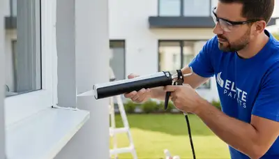 Professional caulking and sealing on coastal home exterior in Virginia Beach VA to prevent moisture damage