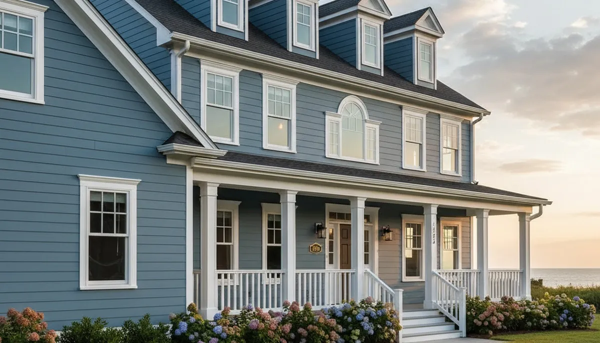 Freshly painted coastal home exterior in Virginia Beach, VA showing smooth, durable professional finish