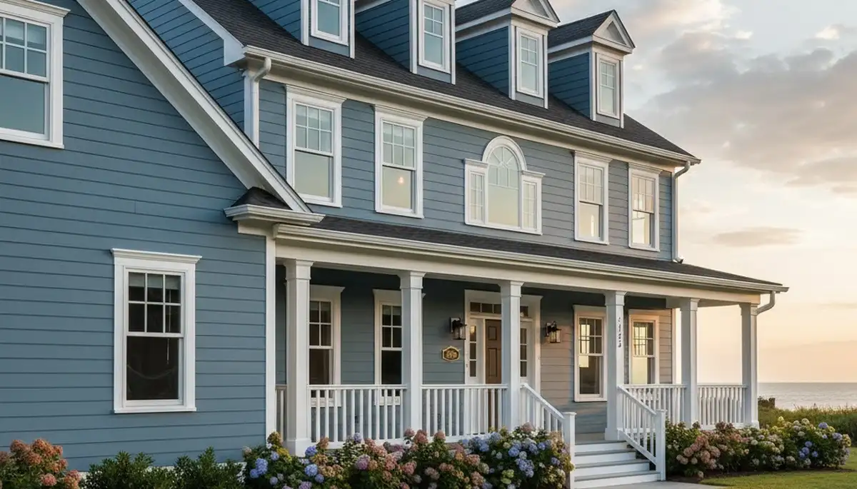 Freshly painted coastal home exterior in Virginia Beach, VA showing smooth, durable professional finish