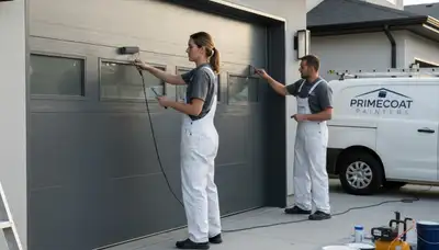 Professional garage door painting in Virginia Beach VA by expert residential painters
