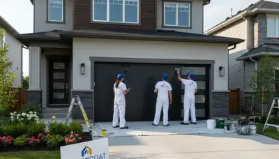 Professional garage door painting in Virginia Beach VA enhancing curb appeal and weather protection