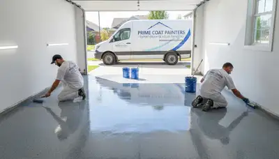 Professional epoxy garage floor coating in Virginia Beach VA for durable, moisture-resistant finish
