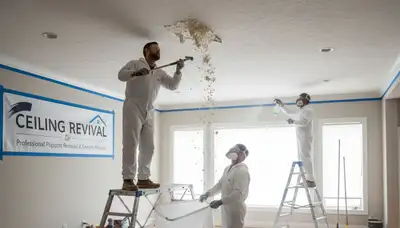 Professional popcorn ceiling removal service in Virginia Beach VA modernizing coastal home interior
