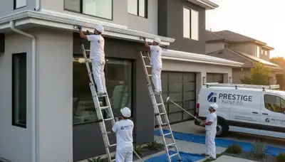Professional trim and fascia painting on coastal home in Virginia Beach, VA by expert house painters