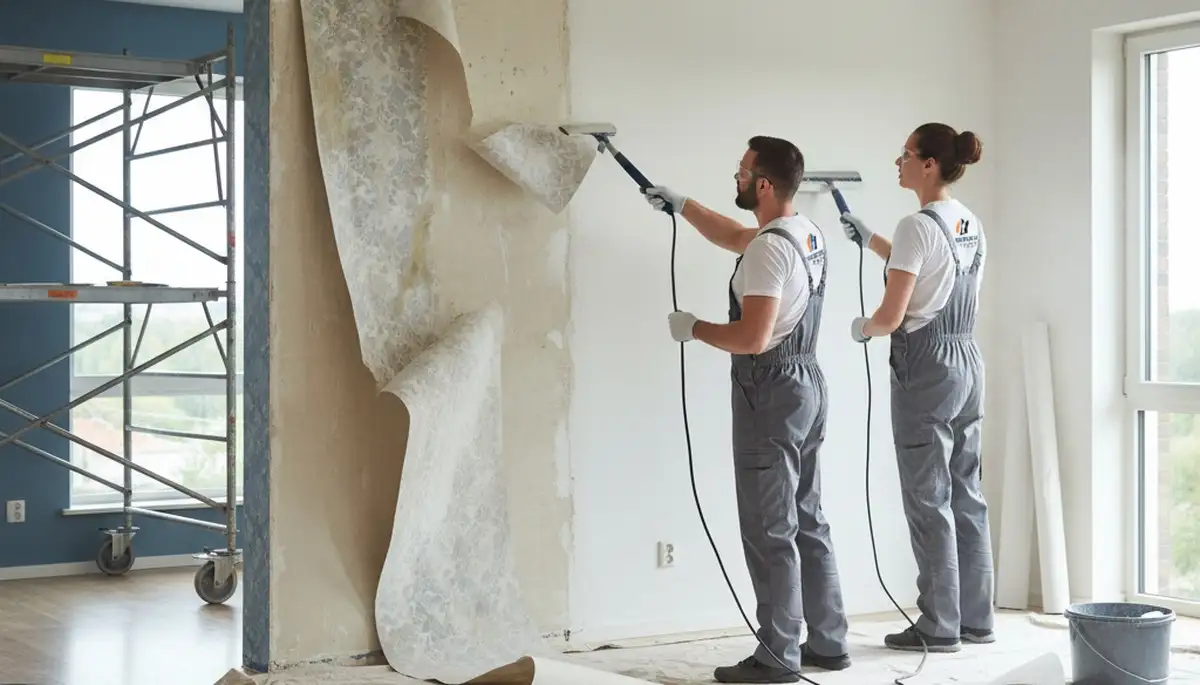 Professional wallpaper removal and interior painting in Virginia Beach, VA coastal home